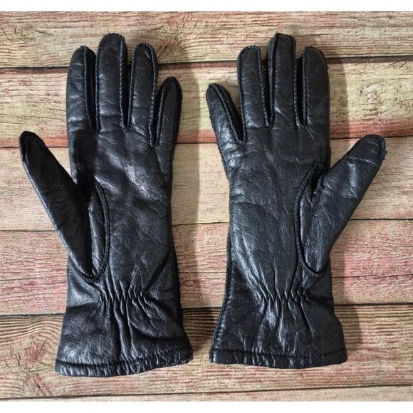 Thinsulate Ladies Black Faux Leather Driving Gloves Size S Small Insulated MINT - Picture 4 of 6